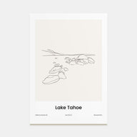 Lake Tahoe Drawn Poster