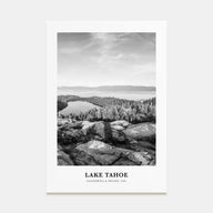 Lake Tahoe Portrait B&W No 1 Poster