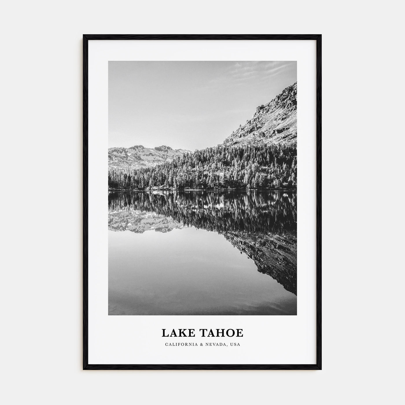 Lake Tahoe Portrait B&W No 2 Poster