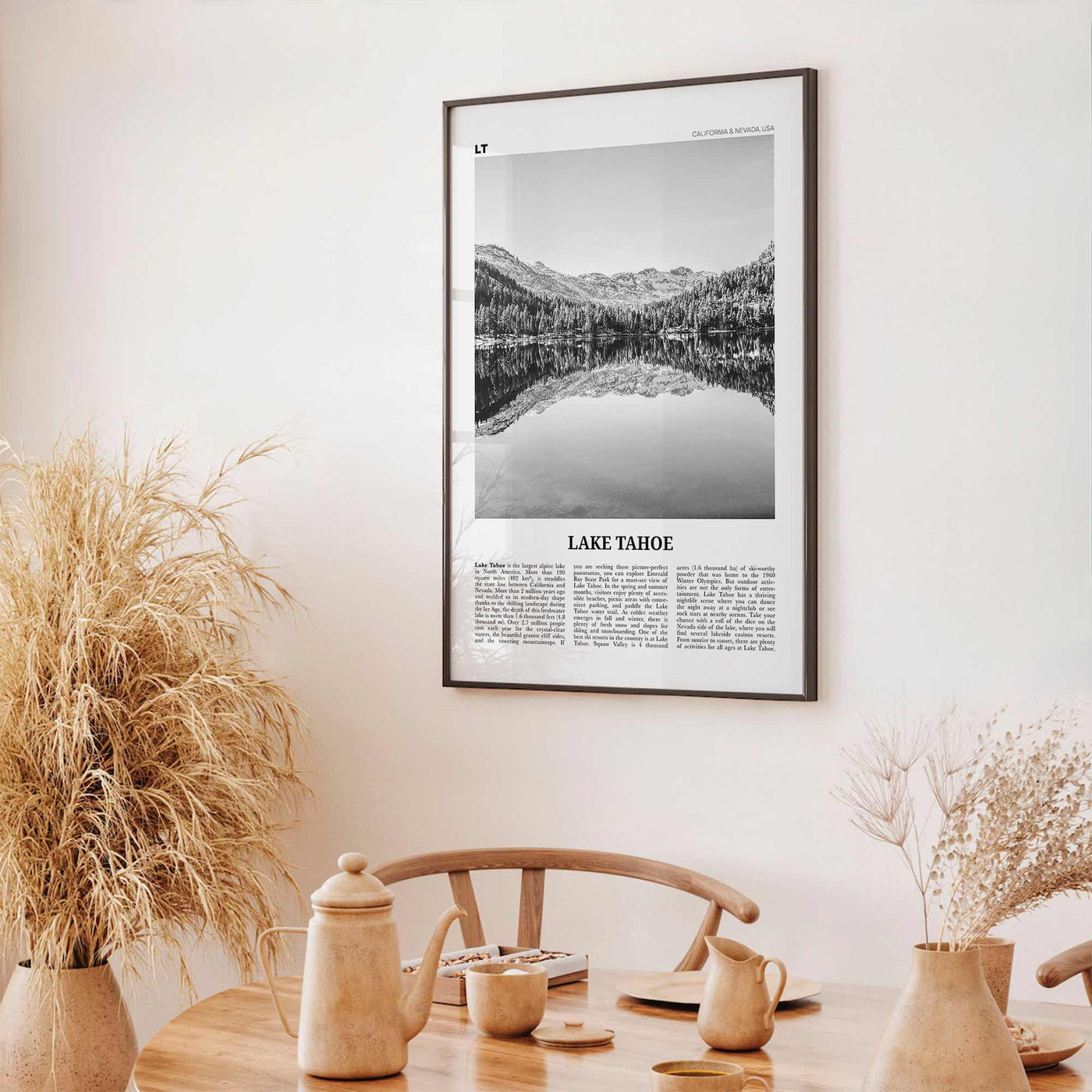 Lake Tahoe Print Black and White No 1, Lake Tahoe Wall Art, Lake Tahoe Poster, Lake Tahoe Photo, California, USA, United States, America