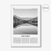 Lake Tahoe Print Black and White No 1, Lake Tahoe Wall Art, Lake Tahoe Poster, Lake Tahoe Photo, California, USA, United States, America