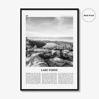 Lake Tahoe Print Black and White No 2, Lake Tahoe Wall Art, Lake Tahoe Poster, Lake Tahoe Photo, California, USA, United States