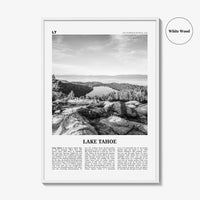Lake Tahoe Print Black and White No 2, Lake Tahoe Wall Art, Lake Tahoe Poster, Lake Tahoe Photo, California, USA, United States