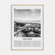 Lake Tahoe Travel B&W No 2 Poster
