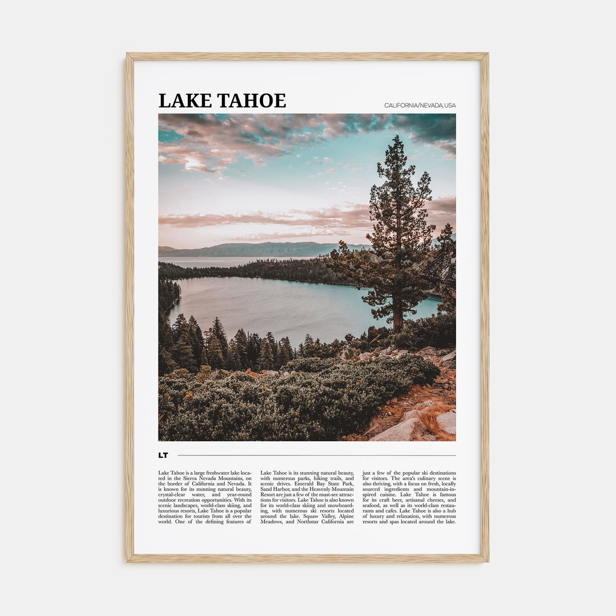 Lake Tahoe Travel Color No 1 Poster