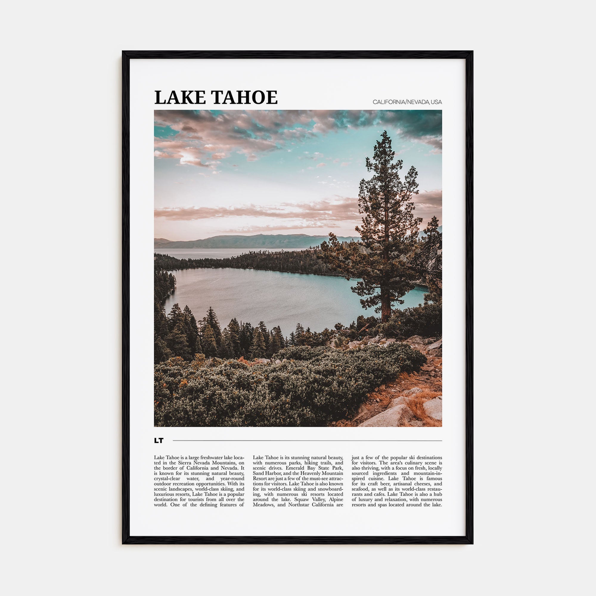 Lake Tahoe Travel Color No 1 Poster