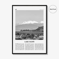 Lake Taupo Print Black and White, Lake Taupō Wall Art, Lake Taupō Poster, Lake Taupō Photo, Lake Taupō Wall Décor, New Zealand