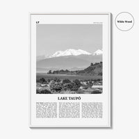 Lake Taupo Print Black and White, Lake Taupō Wall Art, Lake Taupō Poster, Lake Taupō Photo, Lake Taupō Wall Décor, New Zealand