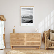 Lake Tekapo Portrait B&W Poster