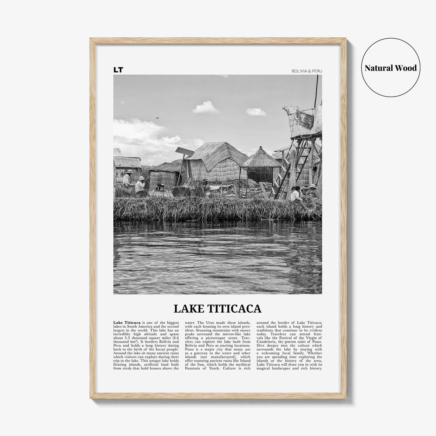Lake Titicaca Print Black and White, Lake Titicaca Wall Art, Lake Titicaca Poster, Lake Titicaca Photo, Lake Titicaca Décor, Bolivia, Peru