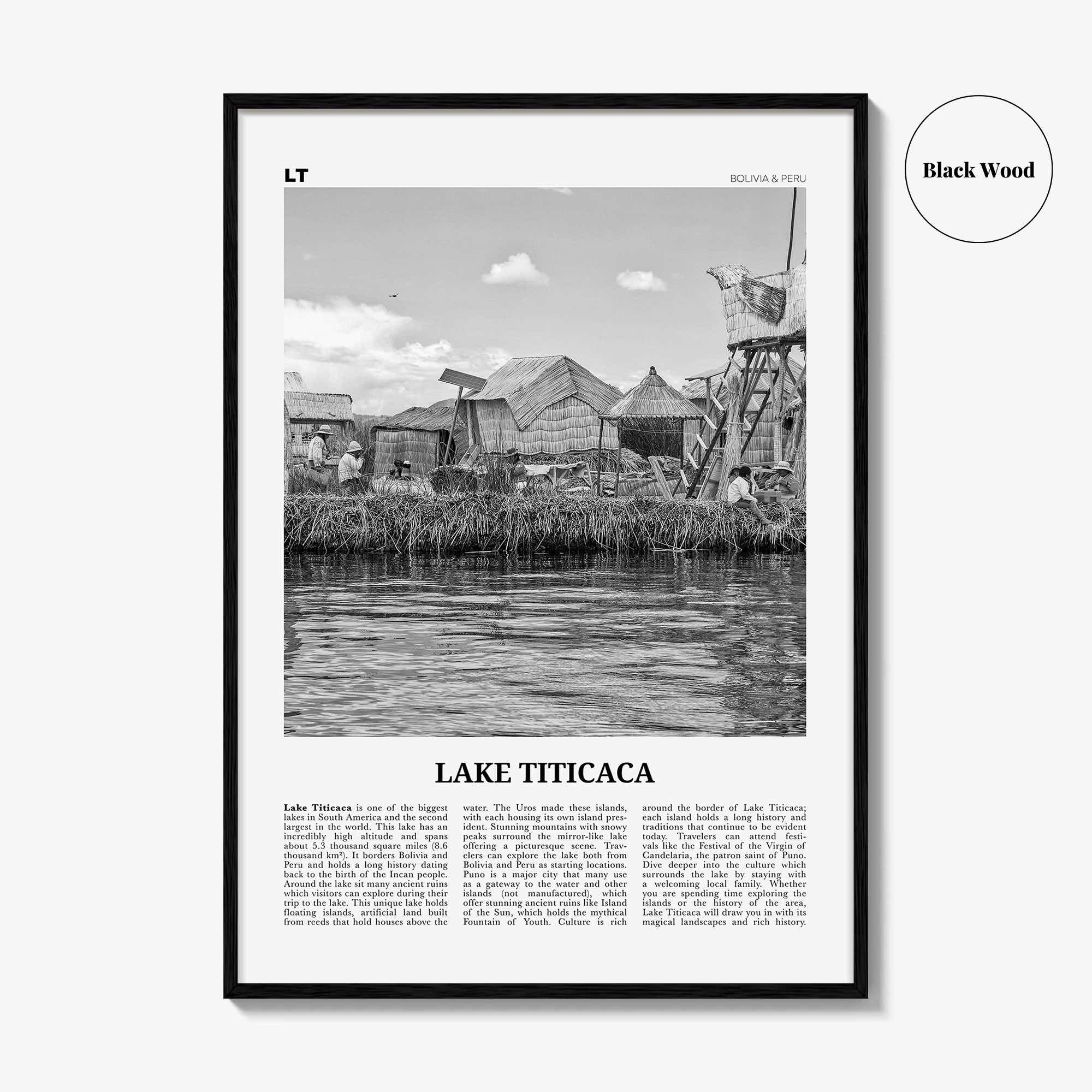 Lake Titicaca Print Black and White, Lake Titicaca Wall Art, Lake Titicaca Poster, Lake Titicaca Photo, Lake Titicaca Décor, Bolivia, Peru