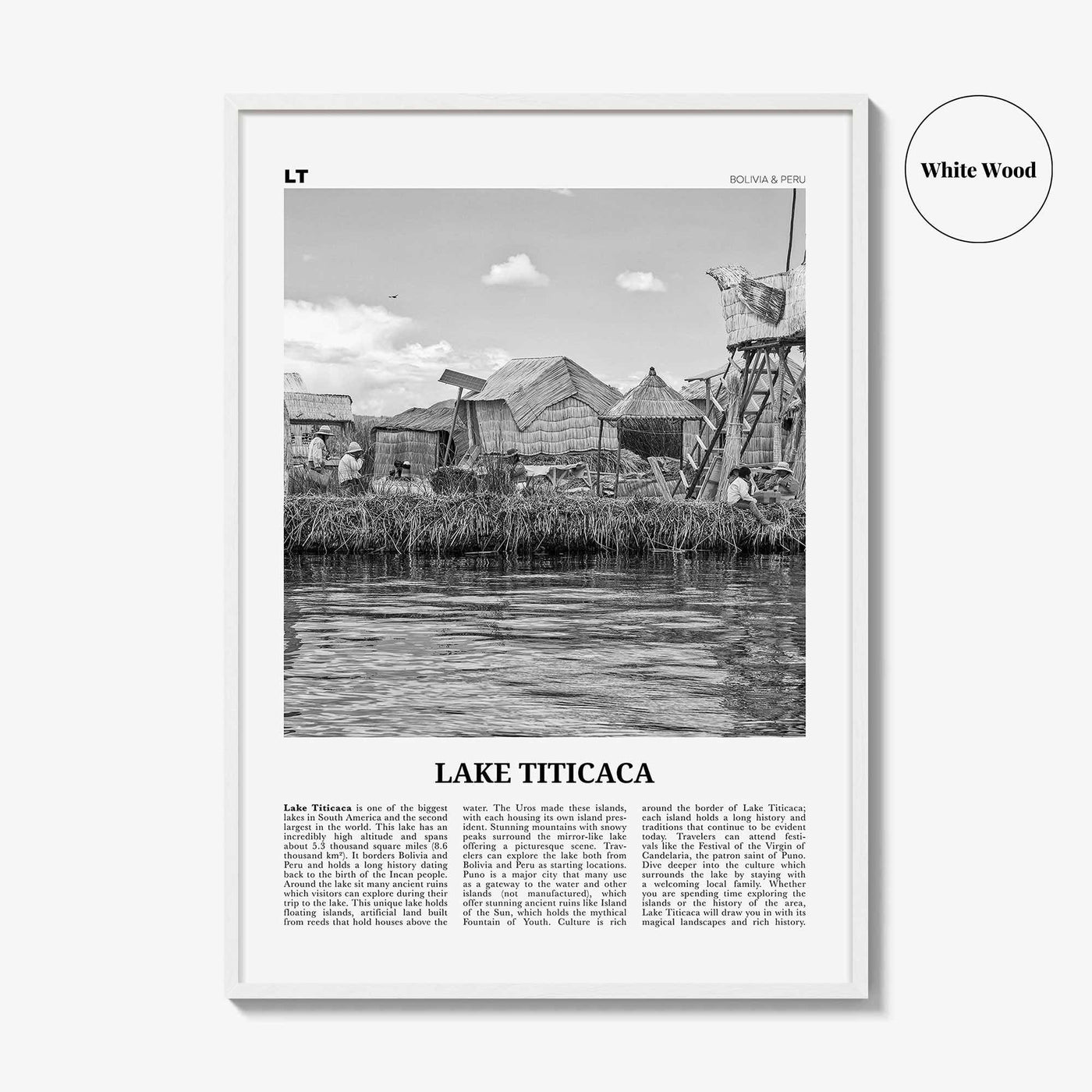 Lake Titicaca Print Black and White, Lake Titicaca Wall Art, Lake Titicaca Poster, Lake Titicaca Photo, Lake Titicaca Décor, Bolivia, Peru