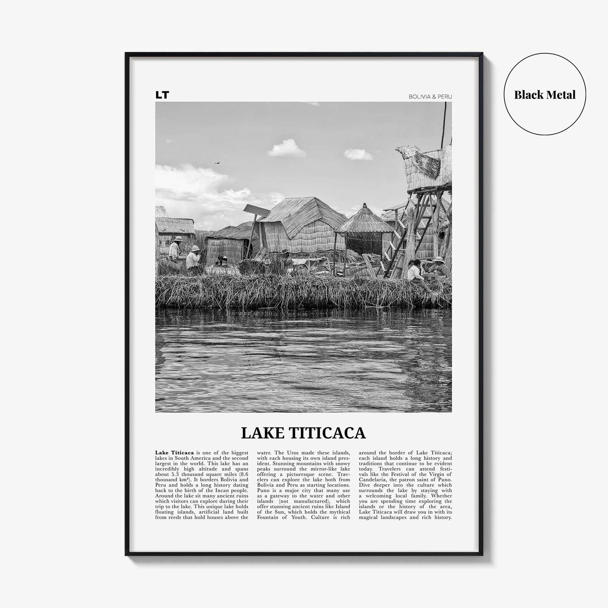 Lake Titicaca Print Black and White, Lake Titicaca Wall Art, Lake Titicaca Poster, Lake Titicaca Photo, Lake Titicaca Décor, Bolivia, Peru