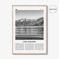Lake Wakatipu Print Black and White, Lake Wakatipu Wall Art, Lake Wakatipu Poster, Lake Wakatipu Photo, Lake Wakatipu Décor, New Zealand