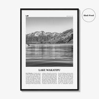 Lake Wakatipu Print Black and White, Lake Wakatipu Wall Art, Lake Wakatipu Poster, Lake Wakatipu Photo, Lake Wakatipu Décor, New Zealand