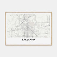 Lakeland Map Landscape Poster