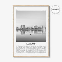 Lakeland Print Black and White, Lakeland Wall Art, Lakeland Poster, Lakeland Photo, Lakeland Wall Décor, Lakeland Map, Florida, USA