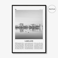 Lakeland Print Black and White, Lakeland Wall Art, Lakeland Poster, Lakeland Photo, Lakeland Wall Décor, Lakeland Map, Florida, USA