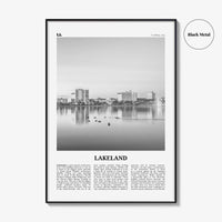 Lakeland Print Black and White, Lakeland Wall Art, Lakeland Poster, Lakeland Photo, Lakeland Wall Décor, Lakeland Map, Florida, USA