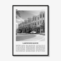 Lakewood Ranch Print Black and White, Lakewood Ranch Wall Art, Lakewood Ranch Poster, Lakewood Photo, Lakewood Wall Décor, Lakewood Map