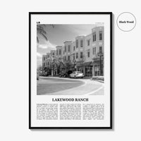 Lakewood Ranch Print Black and White, Lakewood Ranch Wall Art, Lakewood Ranch Poster, Lakewood Photo, Lakewood Wall Décor, Lakewood Map