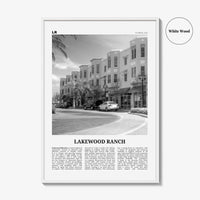 Lakewood Ranch Print Black and White, Lakewood Ranch Wall Art, Lakewood Ranch Poster, Lakewood Photo, Lakewood Wall Décor, Lakewood Map