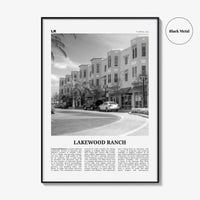 Lakewood Ranch Print Black and White, Lakewood Ranch Wall Art, Lakewood Ranch Poster, Lakewood Photo, Lakewood Wall Décor, Lakewood Map