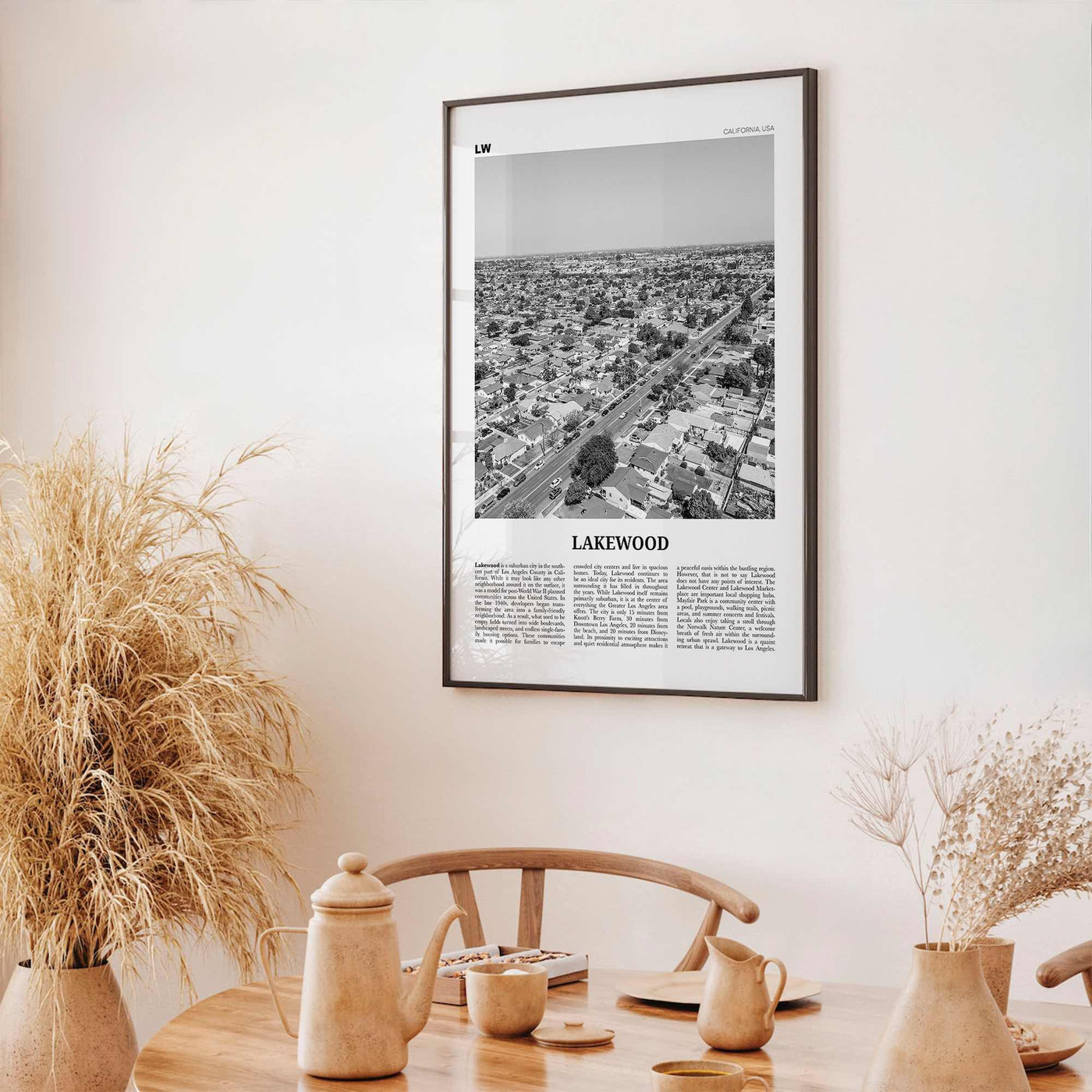 Lakewood Print Black and White, Lakewood Wall Art, Lakewood Poster, Lakewood Photo, Lakewood Map, Lakewood Wall Decor, California, USA