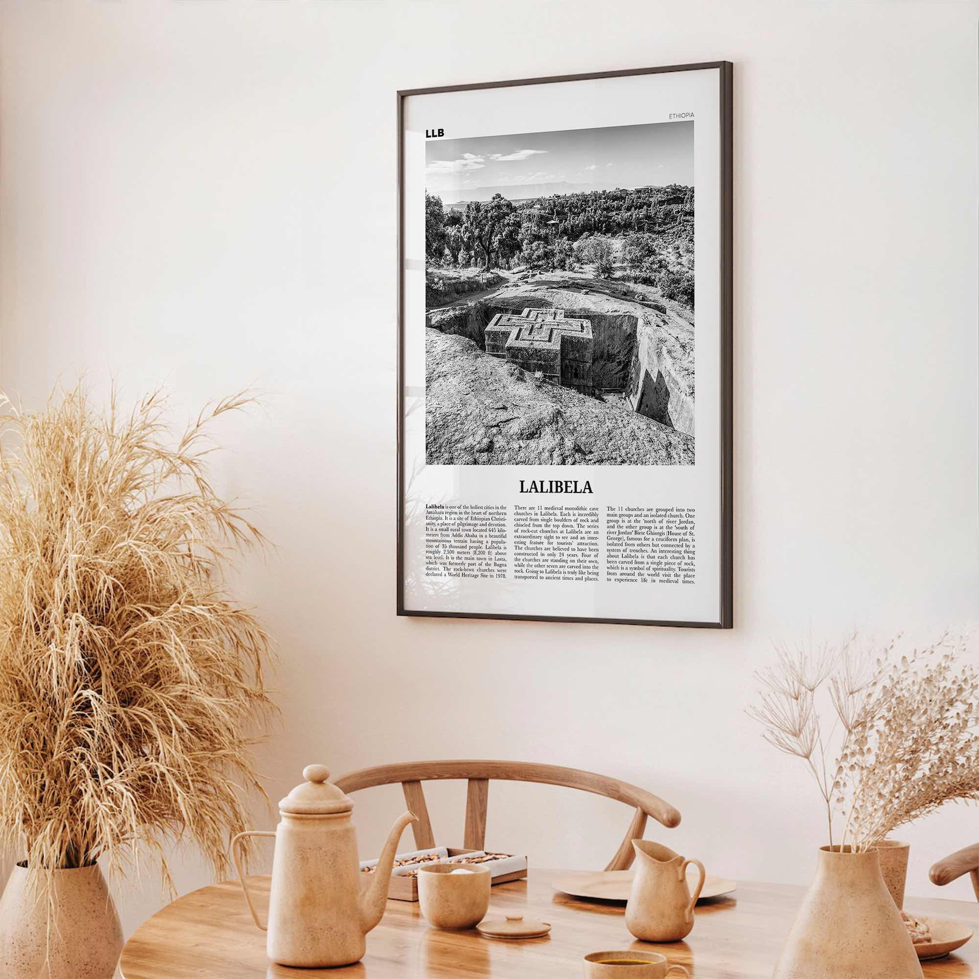Lalibela Print Black and White, Lalibela Wall Art, Lalibela Poster, Lalibela Photo, Lalibela Wall Décor, Lalibela Map, Ethiopia
