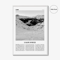 L'Alpe d'Huez Print Black and White, Alpe d’Huez Wall Art, Alpe d’Huez Poster, Alpe d’Huez Photo, Alpe d’Huez Décor, L'Alpe d'Huez, France