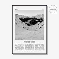L'Alpe d'Huez Print Black and White, Alpe d’Huez Wall Art, Alpe d’Huez Poster, Alpe d’Huez Photo, Alpe d’Huez Décor, L'Alpe d'Huez, France