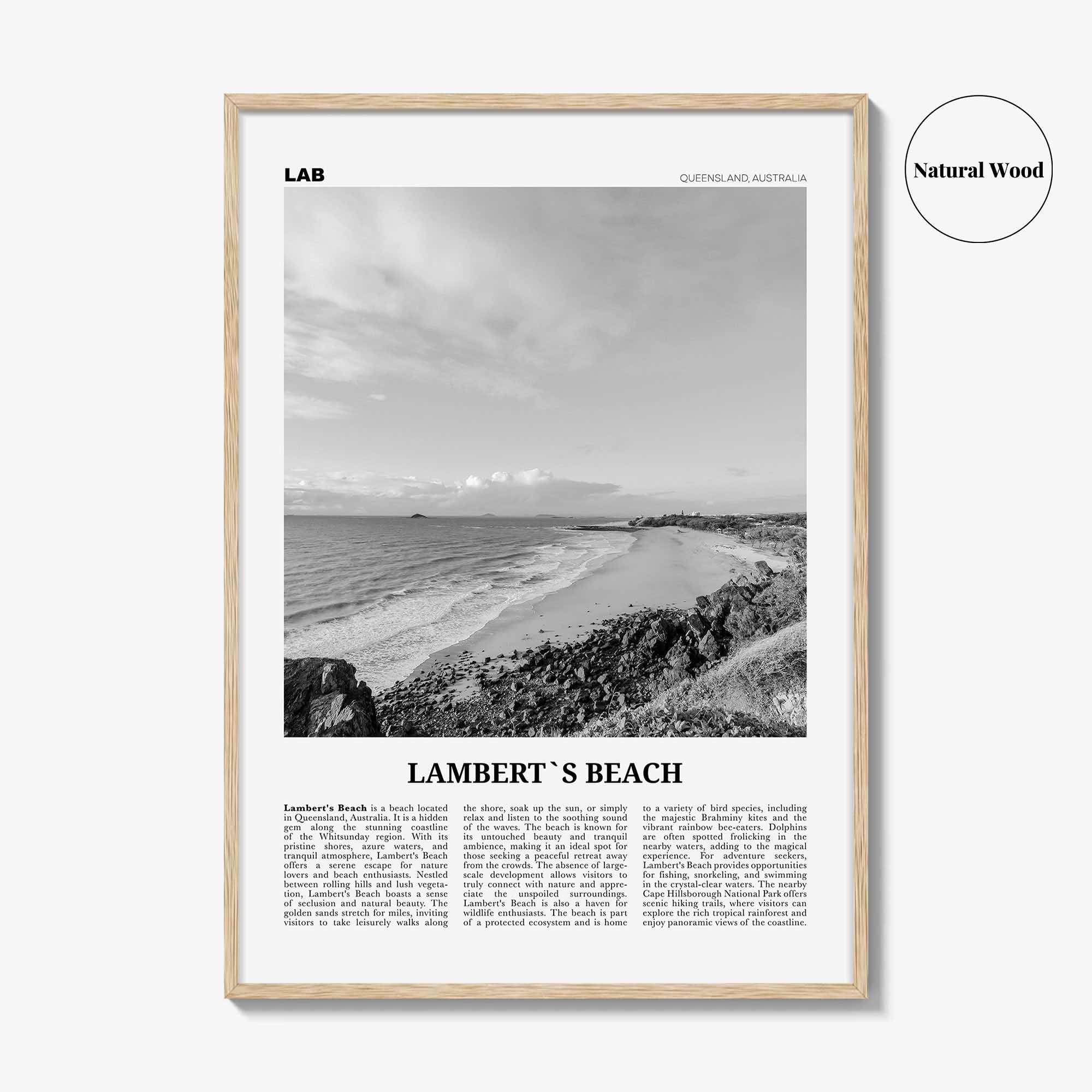 Lamberts Beach Print Black and White, Lamberts Beach Wall Art, Lamberts Beach Poster, Lamberts Beach Photo, Décor, Lamberts Beach Map