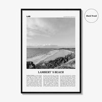 Lamberts Beach Print Black and White, Lamberts Beach Wall Art, Lamberts Beach Poster, Lamberts Beach Photo, Décor, Lamberts Beach Map