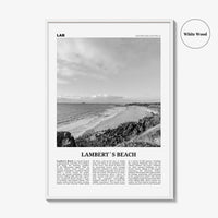 Lamberts Beach Print Black and White, Lamberts Beach Wall Art, Lamberts Beach Poster, Lamberts Beach Photo, Décor, Lamberts Beach Map