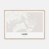 Lamu Map Landscape Poster