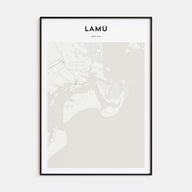 Lamu Map Portrait Poster
