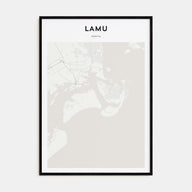 Lamu Map Portrait Poster