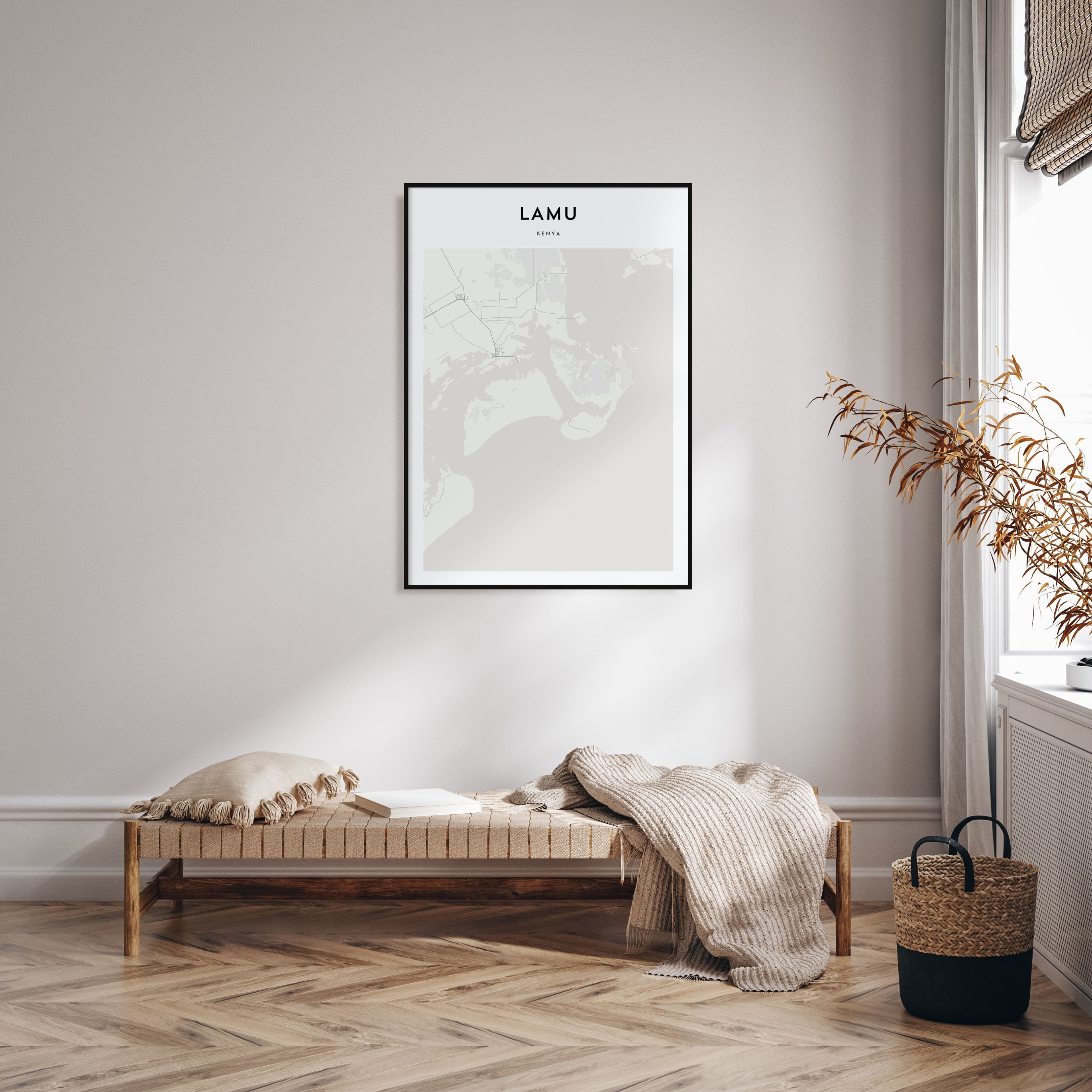 Lamu Map Portrait Poster