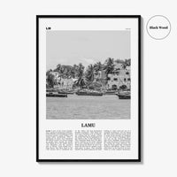 Lamu Print Black and White, Lamu Wall Art, Lamu Poster, Lamu Photo, Lamu Wall Décor, Lamu Map, Kenya