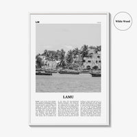 Lamu Print Black and White, Lamu Wall Art, Lamu Poster, Lamu Photo, Lamu Wall Décor, Lamu Map, Kenya