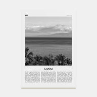 Lanai Travel B&W Poster