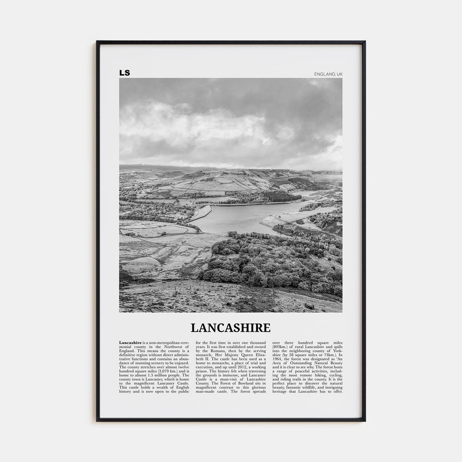 Lancashire Travel B&W Poster