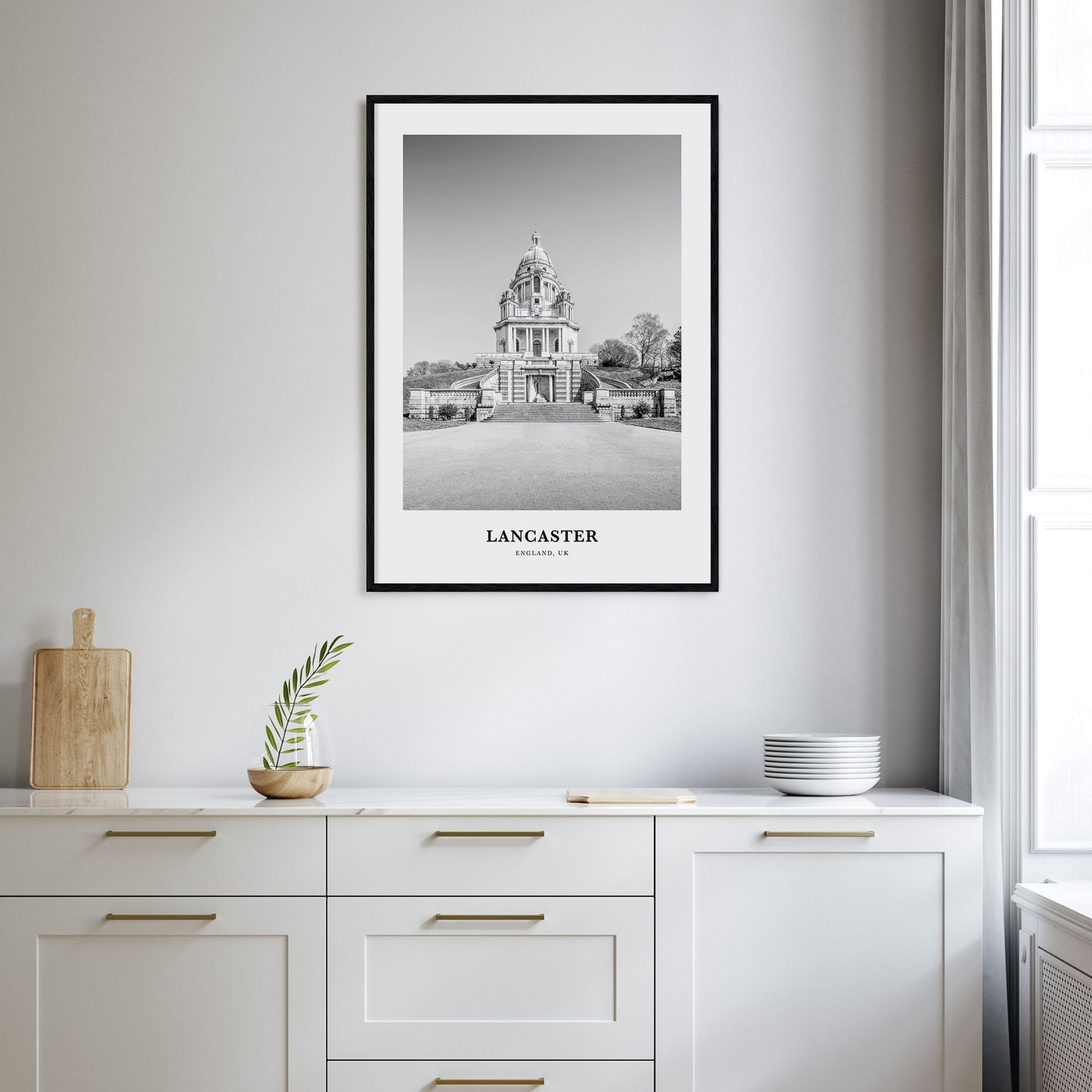 Lancaster, England Portrait B&W Poster