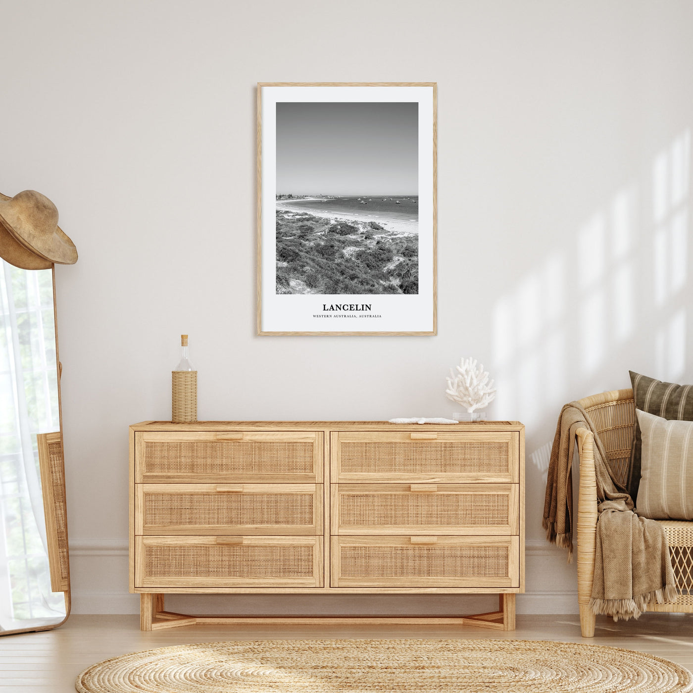 Lancelin Portrait B&W Poster