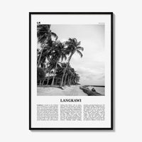 Langkawi Print Black and White, Langkawi Wall Art, Langkawi Poster, Langkawi Photo, Langkawi Wall Décor, Langkawi Map, Malaysia