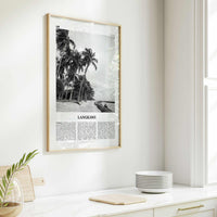 Langkawi Print Black and White, Langkawi Wall Art, Langkawi Poster, Langkawi Photo, Langkawi Wall Décor, Langkawi Map, Malaysia