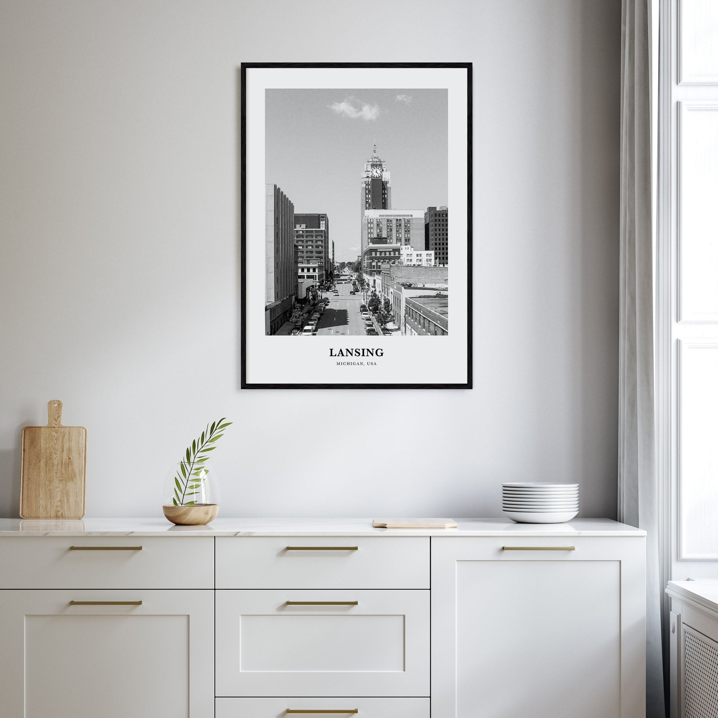 Lansing Portrait B&W Poster