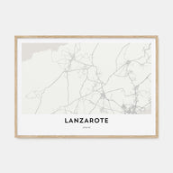 Lanzarote Map Landscape Poster