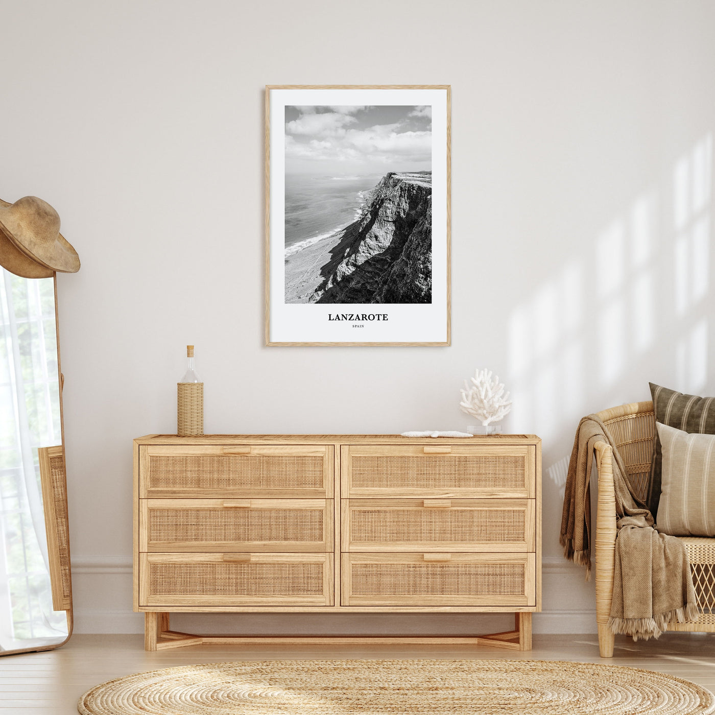 Lanzarote Portrait B&W Poster