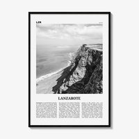 Lanzarote Print Black and White, Lanzarote Wall Art, Lanzarote Poster, Lanzarote Photo, Canary, Spain, Canarias, España, Lanza, Europe